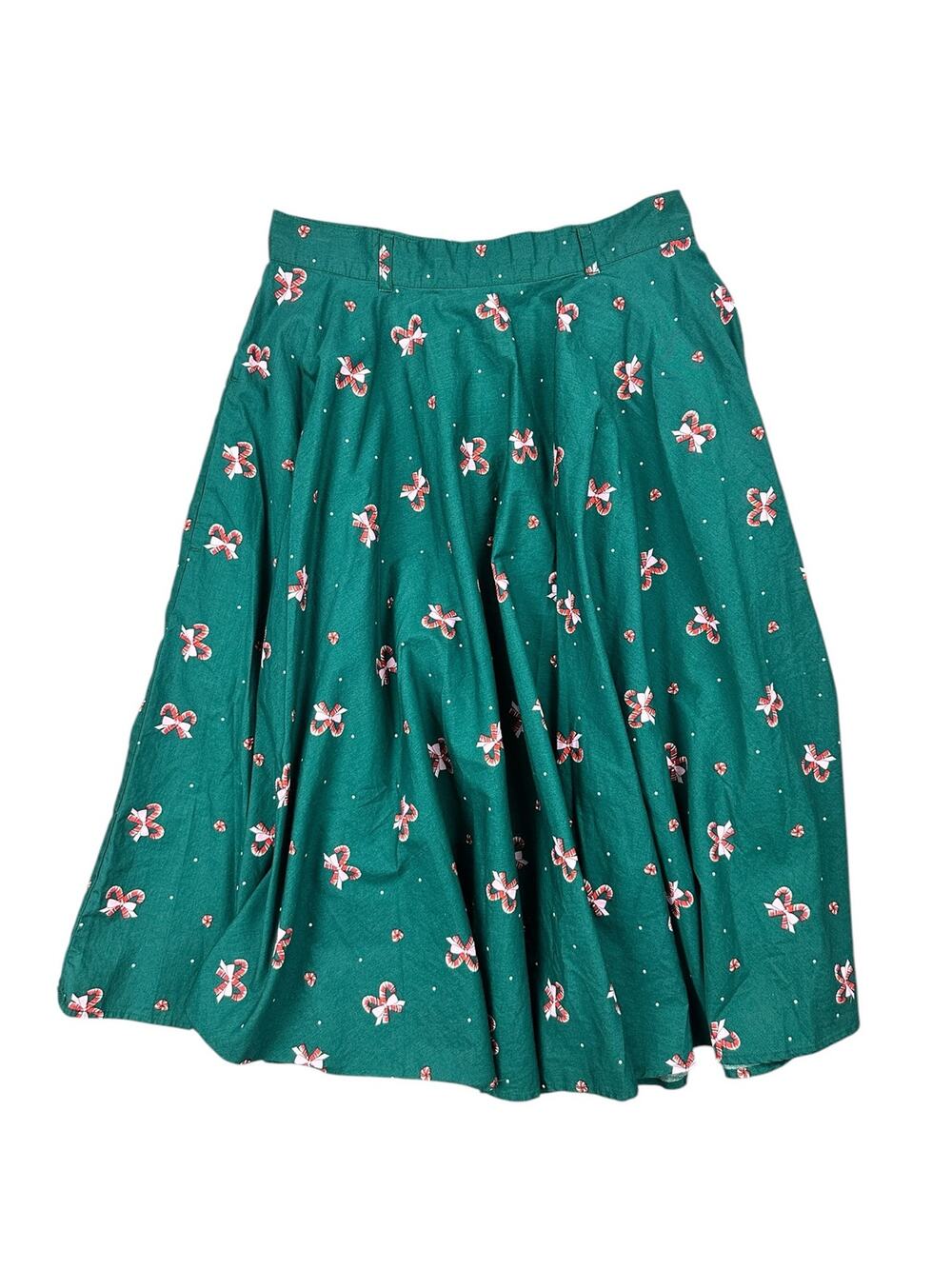 Hell Bunny Candy Cane Skirt Green — Size Small
